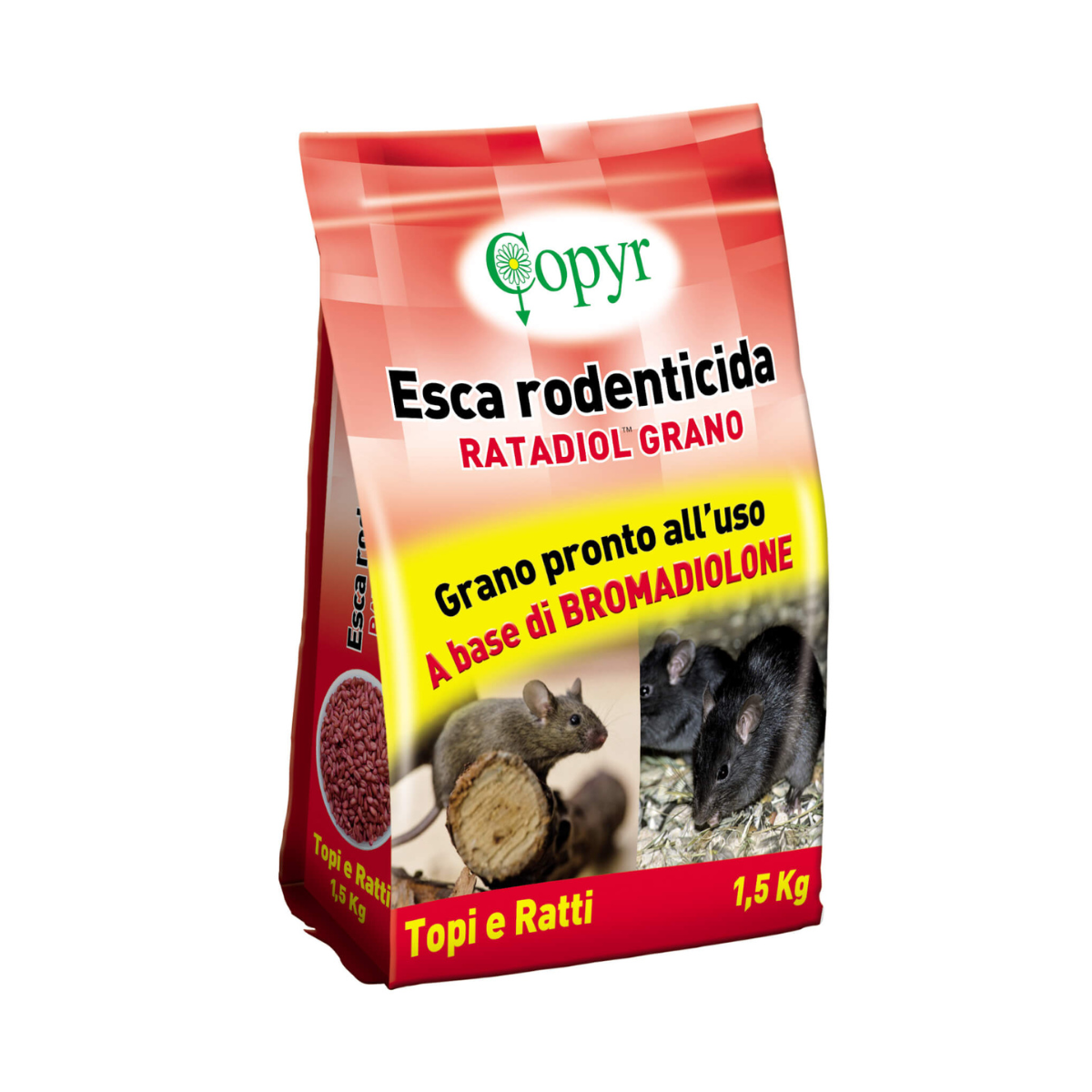 RATADIOL™ GRANO – Esca Rodenticida Professionale 1,5 kg