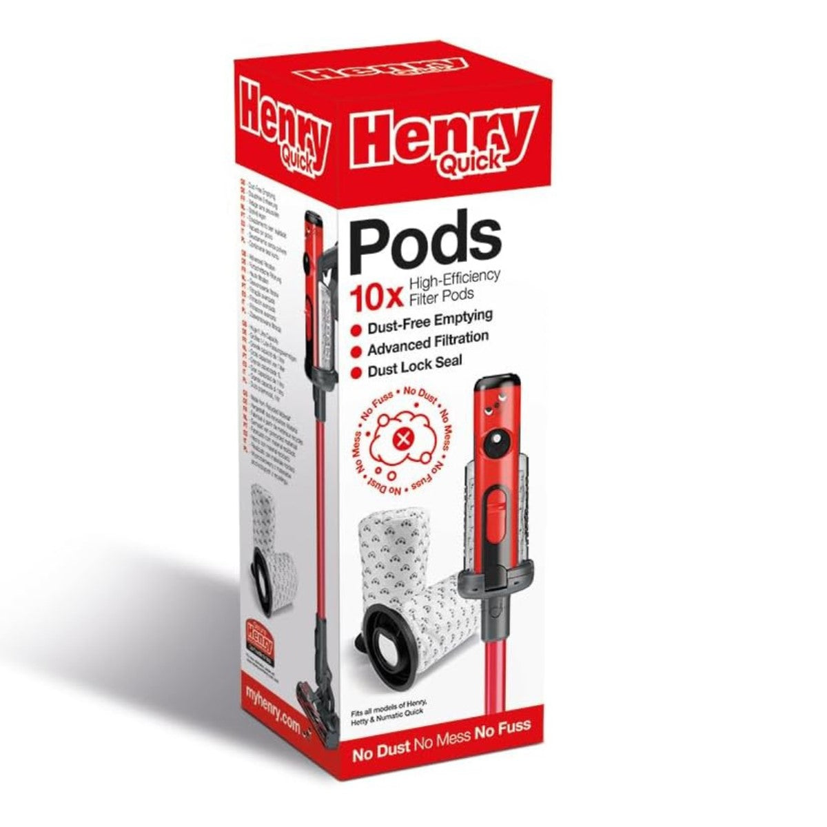 Sacchetti HEPA per Aspirapolvere Cordless Henry Quick 10pz