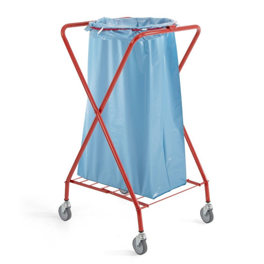 TTS DUST 120 L TONDO FISSO – Carrello Portasacco Professionale in Acciaio Verniciato