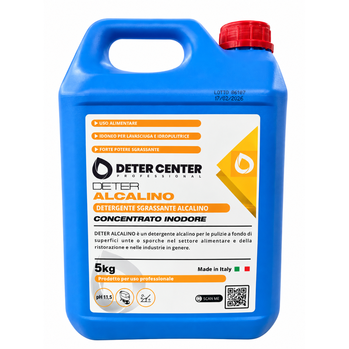 DETER ALCALINO – Detergente Sgrassante Professionale Mediamente Alcalino