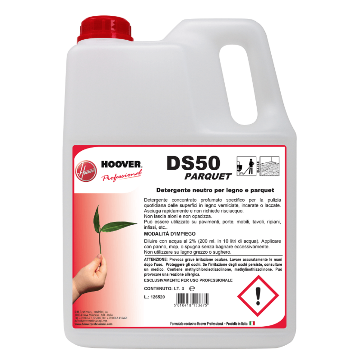 DS 50 PARQUET – Detergente Neutro per Pavimenti in Legno