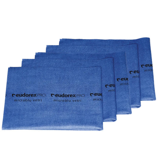 MICROBLU VETRI – Panno Professionale in Ultramicrofibra per Vetri e Superfici Riflettenti