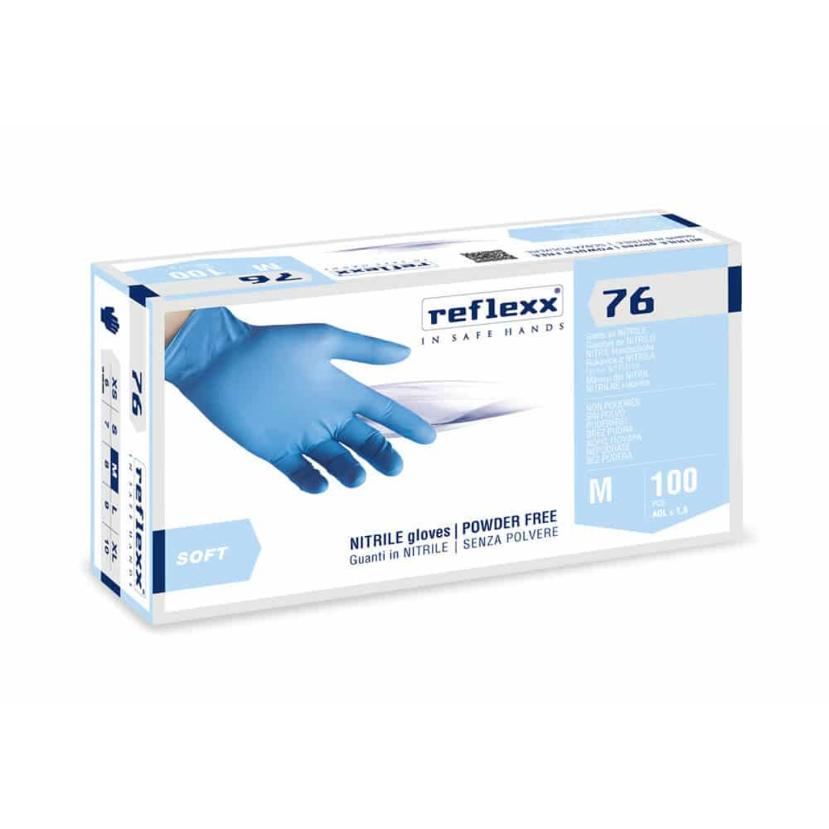 Reflexx 76 – Guanti in Nitrile Azzurri